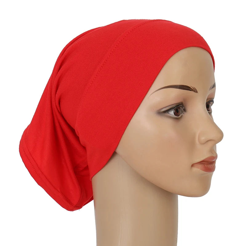 Cotton Modal Inner Hijab Undercap Muslim Turban Islam Underscarf Hijab Bonnet Soft Stretch HIjabs Tube Cap Turbante Mujer Hat