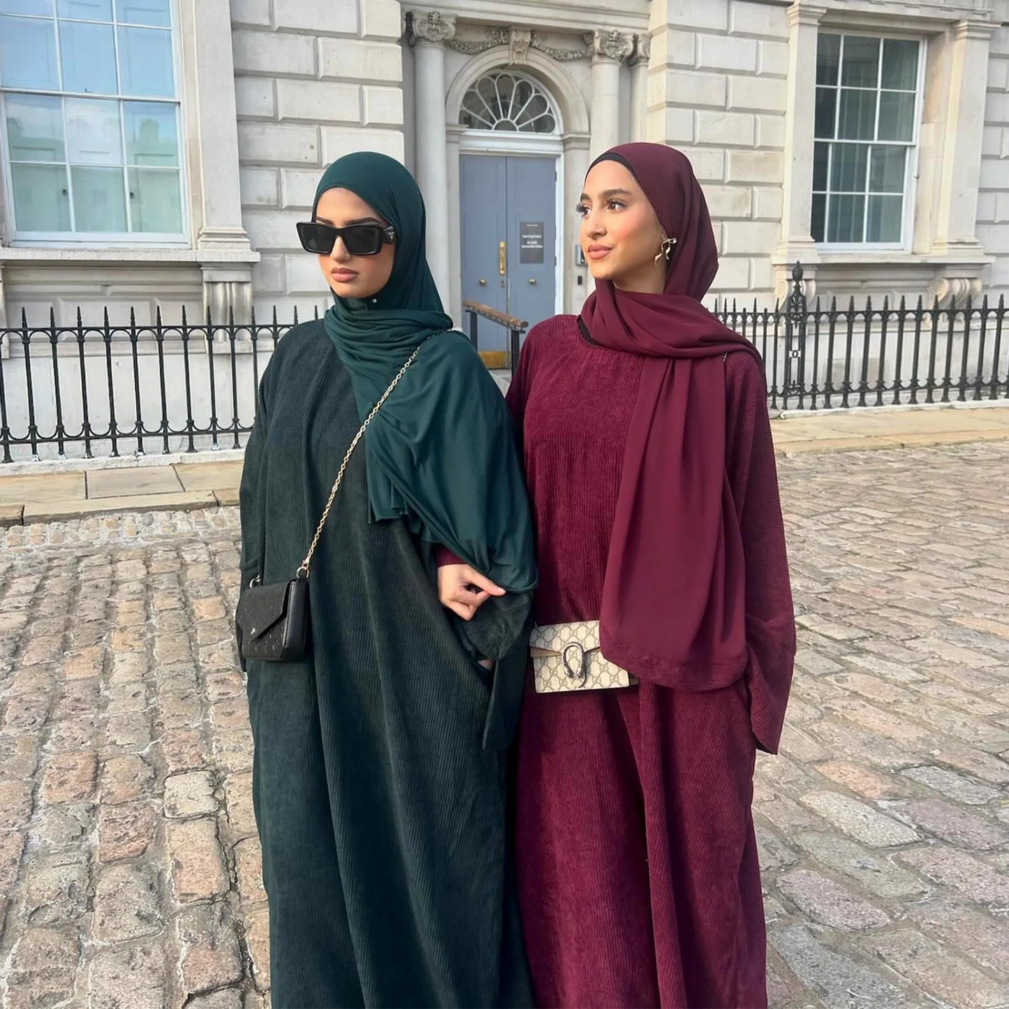 Closed Casual Abayas Corduroy Winter Abaya Eid 2025 Muslim Clothes Borkha For Muslim Women Moroccan Dresses Kaftan Caftan Femme