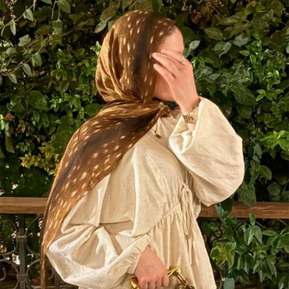 Watercolor Print Hijab Muslim Marble scarf Soft Breathable Sun Protection Lightweight Summer beach Wrap for Women