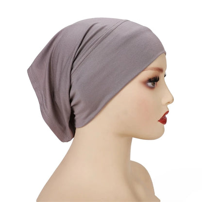 Cotton Modal Inner Hijab Undercap Muslim Turban Islam Underscarf Hijab Bonnet Soft Stretch HIjabs Tube Cap Turbante Mujer Hat