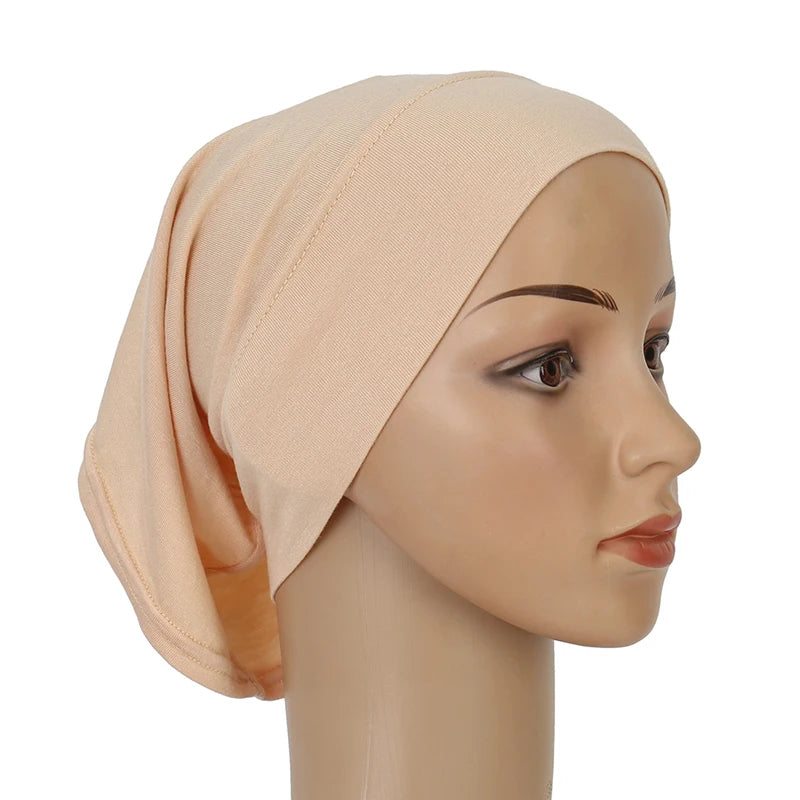 Cotton Modal Inner Hijab Undercap Muslim Turban Islam Underscarf Hijab Bonnet Soft Stretch HIjabs Tube Cap Turbante Mujer Hat