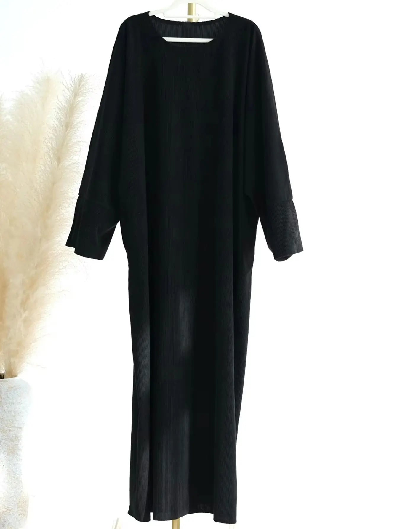 Closed Casual Abayas Corduroy Winter Abaya Eid 2025 Muslim Clothes Borkha For Muslim Women Moroccan Dresses Kaftan Caftan Femme