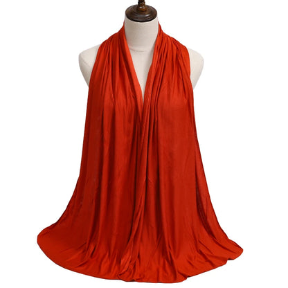 New Jersey Womens Muslim Ramadan Fashion Modal Cotton Jersey Hijab Womens High Quality Solid Color Soft Hijab Long African Scarf