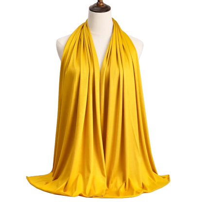 New Jersey Womens Muslim Ramadan Fashion Modal Cotton Jersey Hijab Womens High Quality Solid Color Soft Hijab Long African Scarf