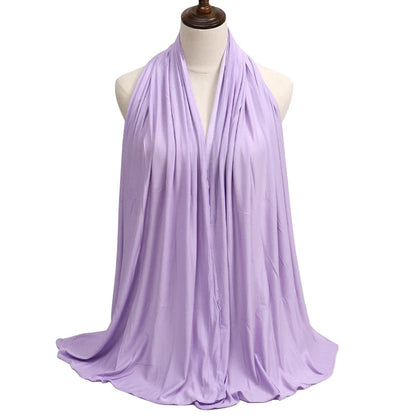 New Jersey Womens Muslim Ramadan Fashion Modal Cotton Jersey Hijab Womens High Quality Solid Color Soft Hijab Long African Scarf