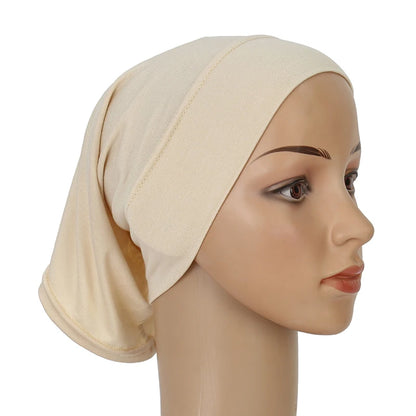 Cotton Modal Inner Hijab Undercap Muslim Turban Islam Underscarf Hijab Bonnet Soft Stretch HIjabs Tube Cap Turbante Mujer Hat