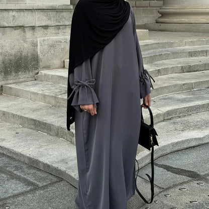 Ramadan Arabic Muslim Women Modest Dress 2025 Elegant Dubai Plain Abaya Islamic Church Clothing Fashion Loose Turkey Solid Robe