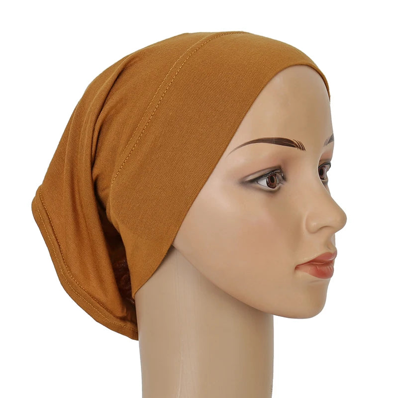 Cotton Modal Inner Hijab Undercap Muslim Turban Islam Underscarf Hijab Bonnet Soft Stretch HIjabs Tube Cap Turbante Mujer Hat