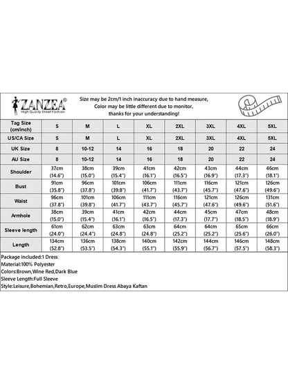 Autumn Muslim Dresses Vintage Dubai Turkey Abaya Hijab Sundress ZANZEA Women Bohemian Floral Printed Long Dress Robe Femme 2025