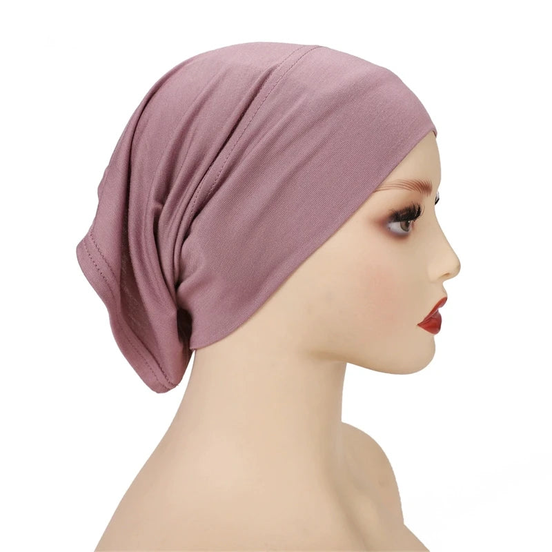 Cotton Modal Inner Hijab Undercap Muslim Turban Islam Underscarf Hijab Bonnet Soft Stretch HIjabs Tube Cap Turbante Mujer Hat