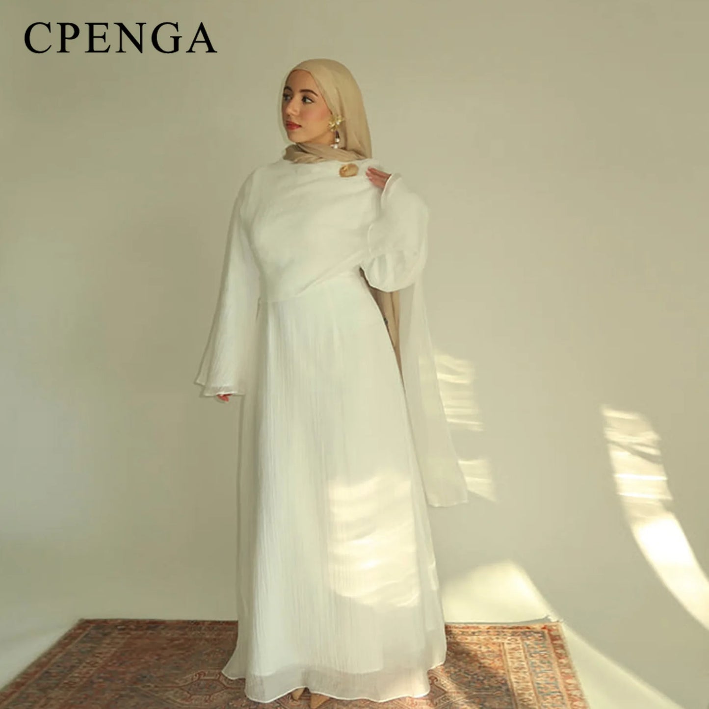 Two Piece Middle East Muslim Cardigan Set for Women Ramadan Eid Dubai Modest Abaya Dress Elegant Islam Solid Turkey Robe Outfit