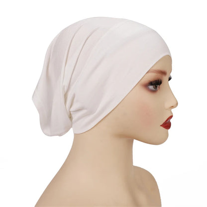 Cotton Modal Inner Hijab Undercap Muslim Turban Islam Underscarf Hijab Bonnet Soft Stretch HIjabs Tube Cap Turbante Mujer Hat