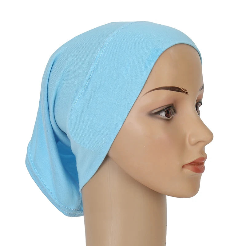 Cotton Modal Inner Hijab Undercap Muslim Turban Islam Underscarf Hijab Bonnet Soft Stretch HIjabs Tube Cap Turbante Mujer Hat