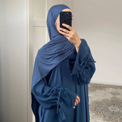 Ramadan Arabic Muslim Women Modest Dress 2025 Elegant Dubai Plain Abaya Islamic Church Clothing Fashion Loose Turkey Solid Robe