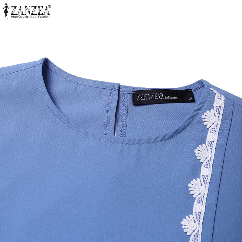 2025 Elegant O Neck Long Sleeve Dresses Women Autumn Maxi Dress ZANZEA Muslim Dubai Abaya Islamic Sundress Patchwork Vestidos