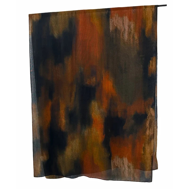 Watercolor Print Hijab Muslim Marble scarf Soft Breathable Sun Protection Lightweight Summer beach Wrap for Women