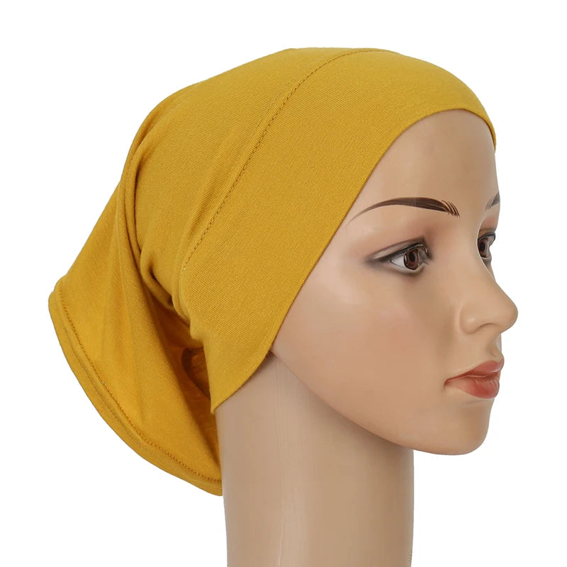 Cotton Modal Inner Hijab Undercap Muslim Turban Islam Underscarf Hijab Bonnet Soft Stretch HIjabs Tube Cap Turbante Mujer Hat