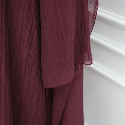 Two Piece Middle East Muslim Cardigan Set for Women Ramadan Eid Dubai Modest Abaya Dress Elegant Islam Solid Turkey Robe Outfit