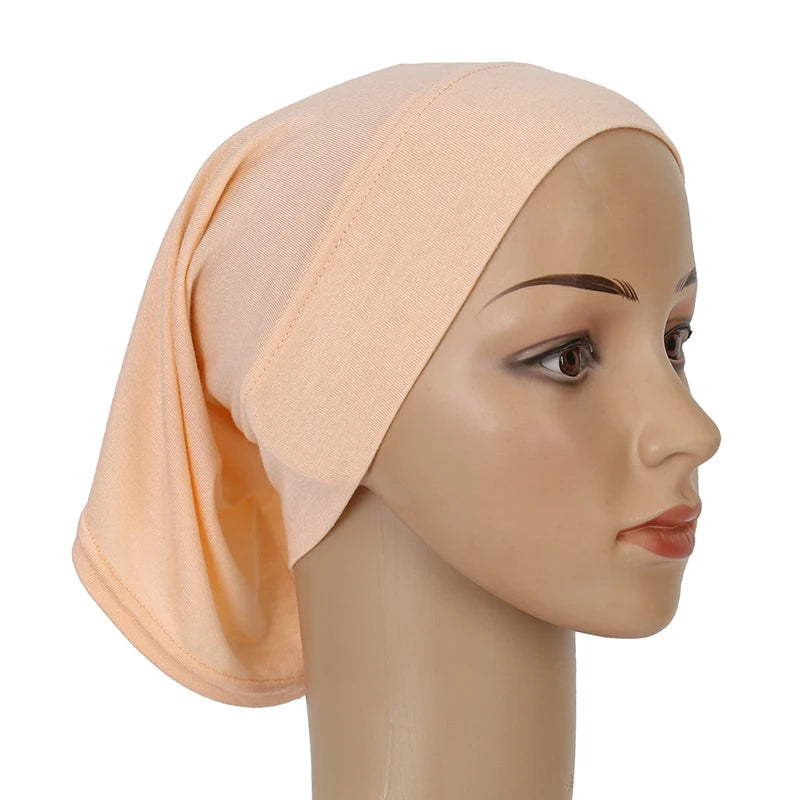 Cotton Modal Inner Hijab Undercap Muslim Turban Islam Underscarf Hijab Bonnet Soft Stretch HIjabs Tube Cap Turbante Mujer Hat