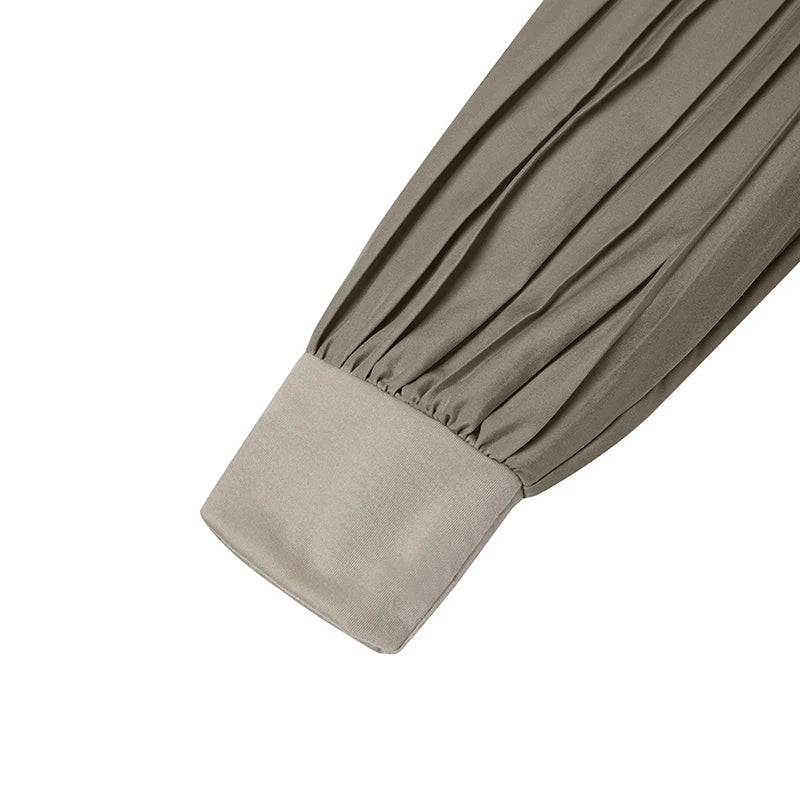 ZANZEA Autumn Women Muslim Dress Turkey Abaya Elegant Long Lantern Sleeve Patchwork Sundress Pleated Vestidos Islamic Dubai Robe