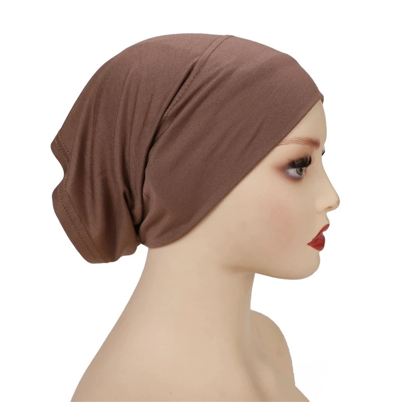 Cotton Modal Inner Hijab Undercap Muslim Turban Islam Underscarf Hijab Bonnet Soft Stretch HIjabs Tube Cap Turbante Mujer Hat