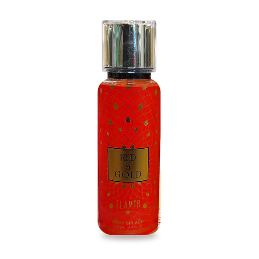 EL AMIR Red & Gold Body Splash 250 ml, rode fles met gouden etiket